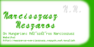 narcisszusz meszaros business card